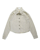 LINE STRIPE CROP SHIRT