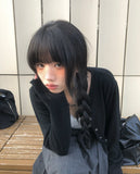 Ati Basic Round Knit Cardigan