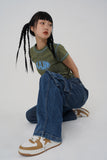 AK. LEATHER LABEL CARGO DENIM