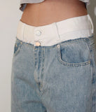WAIST OVERLAY DENIM