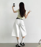 Amecaji Street Bermuda Three Quarter Cotton Pants