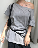 (2-WAY) BUTTON LOOSE TEE