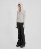 Button Up Lace Hoodie