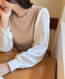 Chocolate Layered Knit Long Skirt Two-Piece