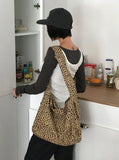 LEOPARD SNAP STRAP BAG
