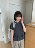 Hatsumi dot frill short sleeve tee