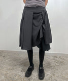 Asymmetrical Draped Midi Skirt