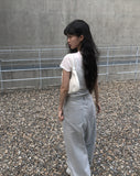 Komi Light Blue Wide Damage Denim Pants
