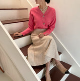 Selling Gold V-neck Knit Cardigan