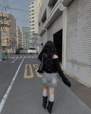Nuts Washing Denim Mini Skirt