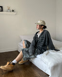 American Flag Pigment Knit Hood Zip-Up