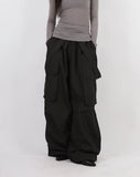 Ako overfit cargo belt pants