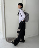 LOUD SHIRRING ZIP-UP