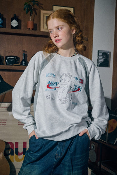 ★【CPGN STUDIO】★SHOOTING BEAR SWEATSHIRT.S★スウェット★ CPGN STUDIO (コンパーニョ) - シューティングベアラグラン