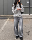 Joying Shoulder Slit Sweatshirt