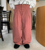 Gills pin tuck color wide pants