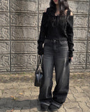 Tsuri Wide Long Denim Pants