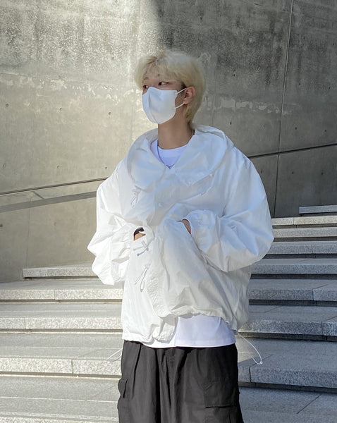 【DISCERNMENT】Nylon hoodie string high-end wind parka DISCERNMENT (ディーサーメント) - ナイロンフーディー