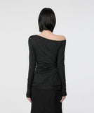 Handmade Twisted One-Shoulder Long Sleeve