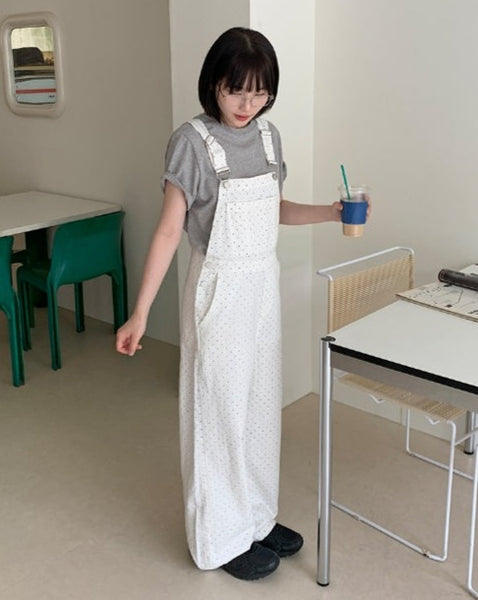 【BAON】Curimi Dot Cotton Suspender Pants BAON (バオン) - キュリミドットコットンサスペンダーパンツ