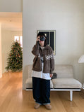 Accu Nordic Wool Mix Color Cardigan