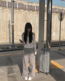 Boarding Grey Wide Denim Pants