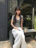 Aloh Summer Back Pocket Cotton Wide Pants