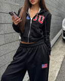 American Patch Slim Hooded Zip-Up