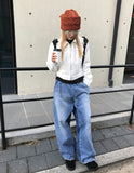 3 BUTTON CARPENTER WIDE DENIM