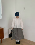 Erin Check Banding Long Skirt
