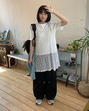 Toyca Dot Lace Ribbon Midi One Piece