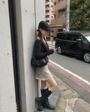 Abyss Washing Denim Mini Skirt