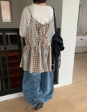 Fume Check Stripe Two Way Sleeveless Mini One Piece