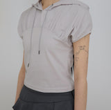 Kaya Shirred Hoodie