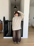 Dopto Washing Pintuck Wide Corduroy Pants