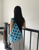 Inti Blue Big Dot Shoulder Bag
