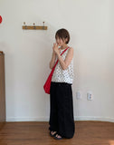 Visitk Summer Cut Cotton Wide Pants
