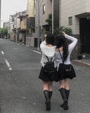 Lux Wrap Flare Mini Skirt