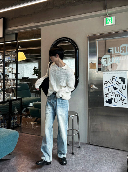【COSYHARU】Embo ice washed denim pants COSYHARU (コシハル) - エンボアイスウォッシングデニムパンツ