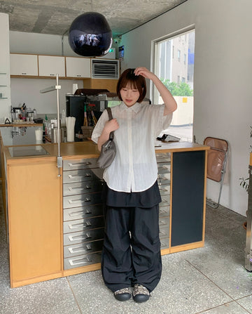 Hueville Summer Stripe Short Sleeve Shirt