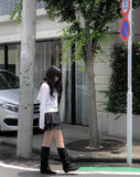 Dot Tiered Mini Skirt