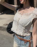 Monaca Lace Frill Blouse