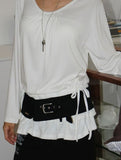 SHIRRING LAYER LONGSLEEVE