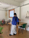 Dewone Parachute Banding String Jogger Pants