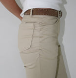 SLEEK SHIRRING BOOTCUT PANTS