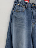 310 Pleated Wide Denim Pants