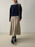 Alpaca Wool Boat Neck Crop Knit