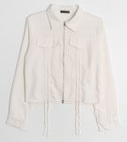 SHIRRING KARA ZIP UP