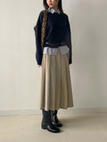 Alpaca Wool Boat Neck Crop Knit