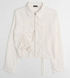 SHIRRING KARA ZIP UP